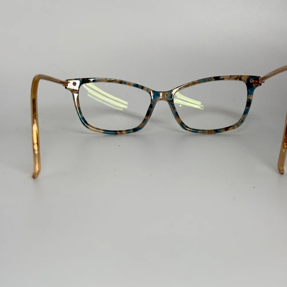 Modo Ainslie PKBLU Eyeglasses Blue Tortoise Gold‎ Cat Eye Frames 53-15-145 21946